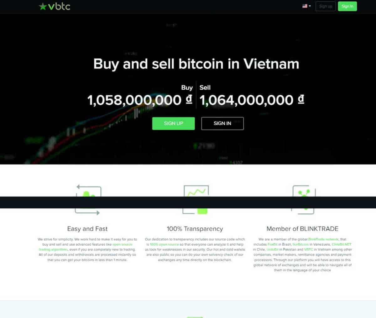 Página web de VBTC