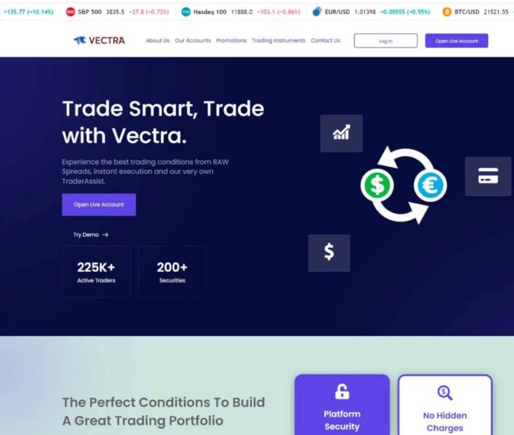 Sitio web de Vectra