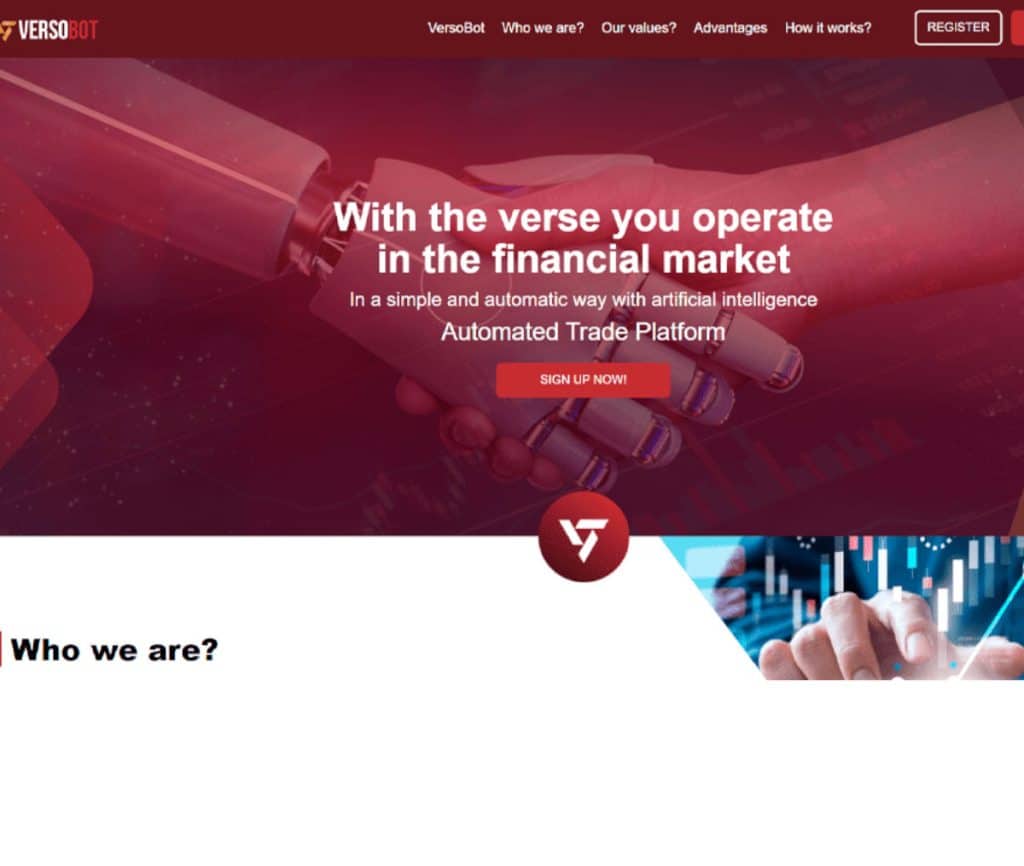 Sitio web de VersoBot