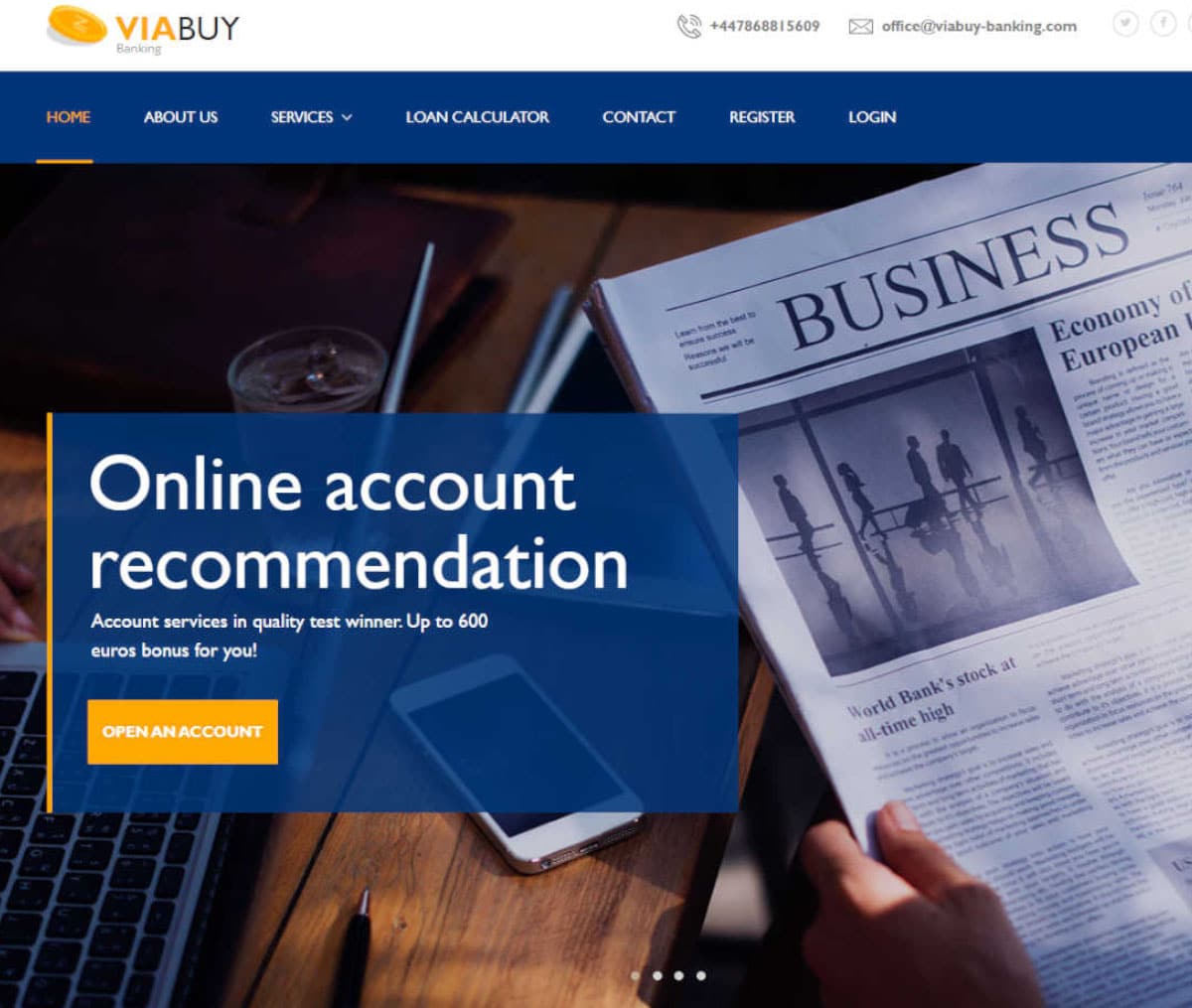 Página web de Viabuy Banking