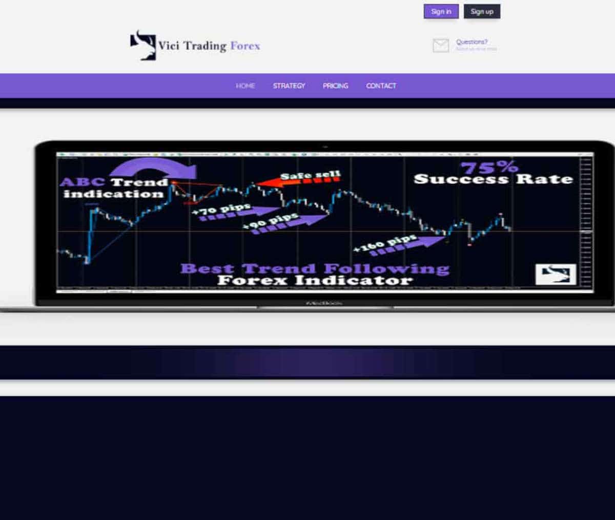 Página web de Vici-Trading