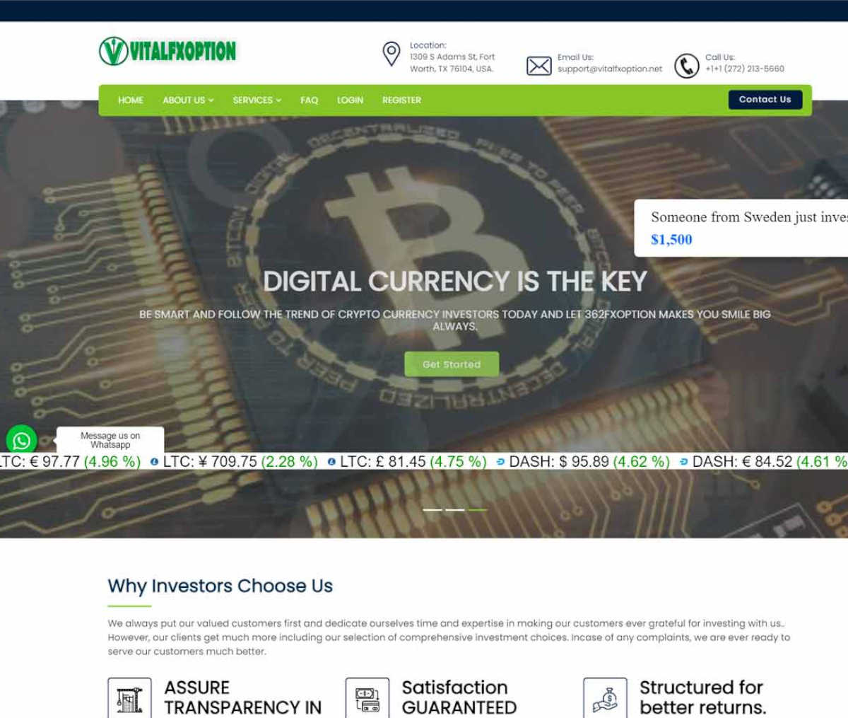 Página web de Vitalfxoption