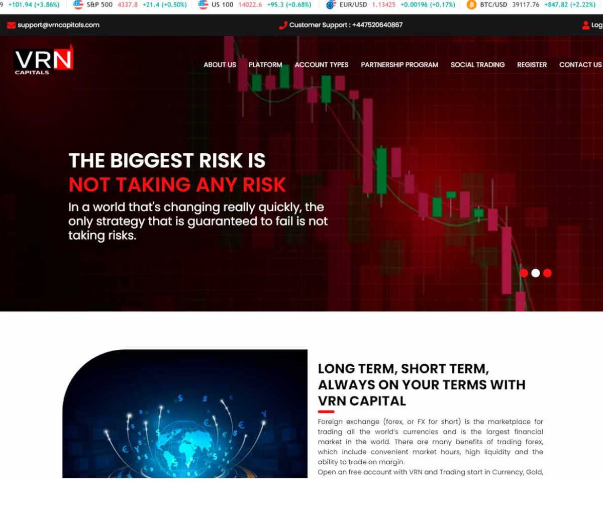 Página web de VRN Capitals