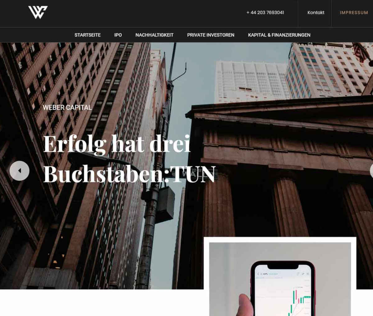 Página web de Weber Capital