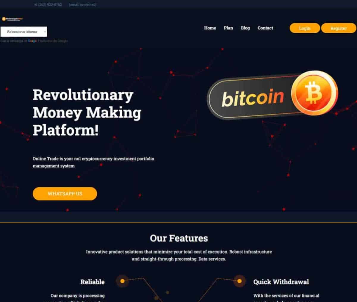 Página web de Wester Crypto Invest