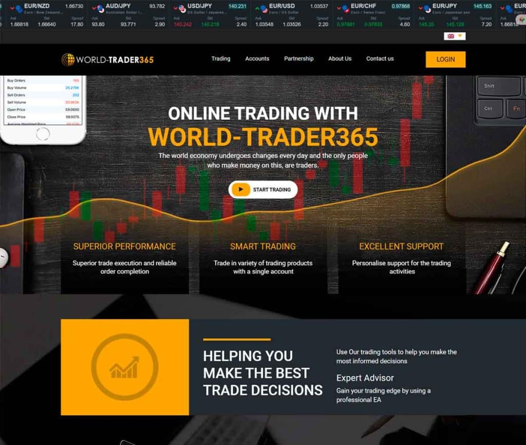 Página Web World Trader365