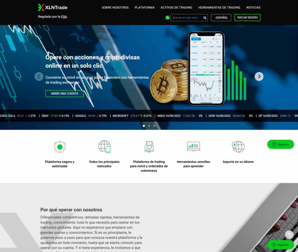 Sitio web de XLNTrade