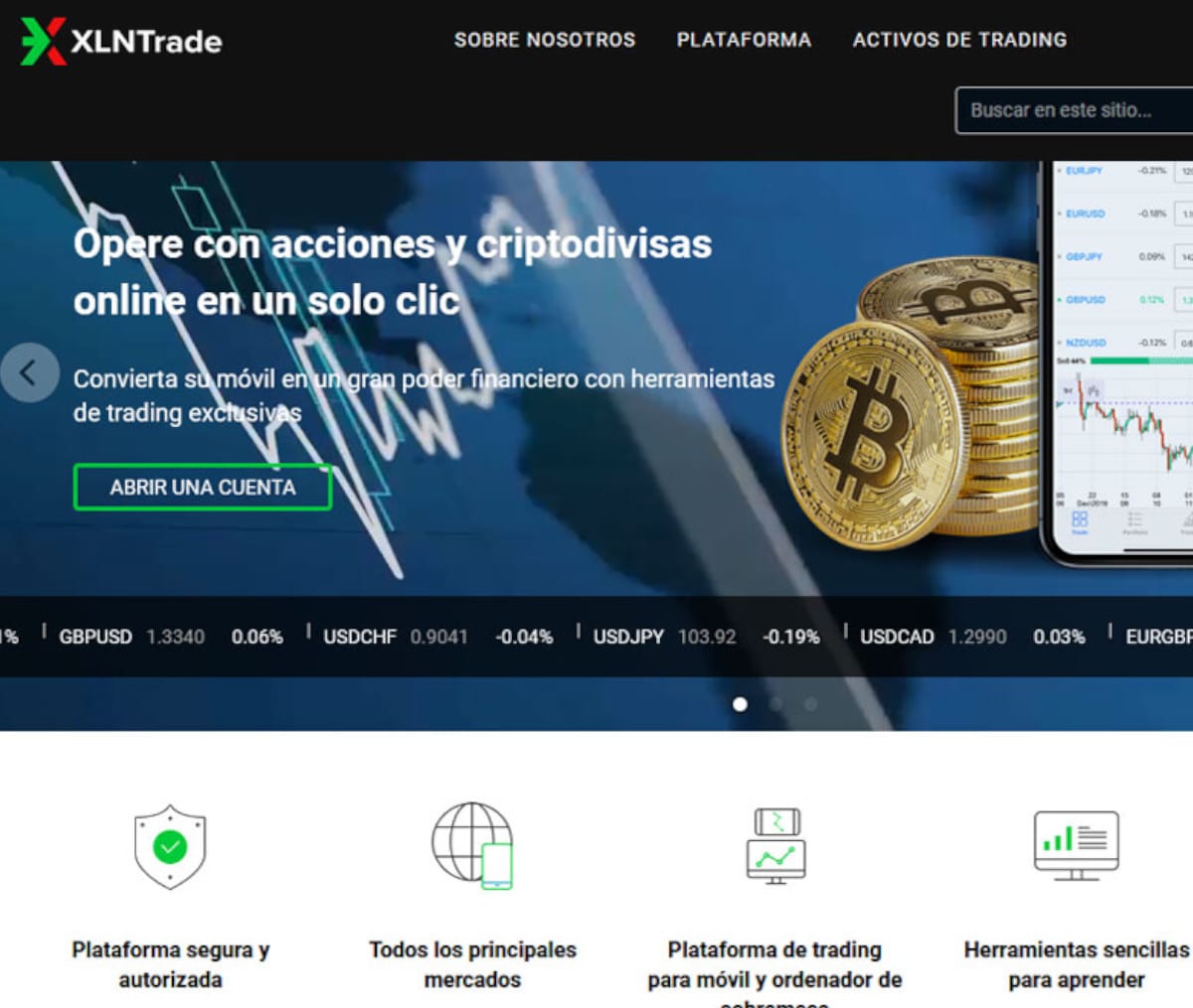 Página web de XLNTrade