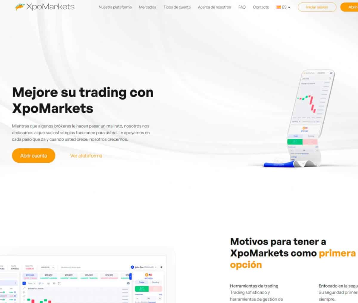Página web de XpoMarkets