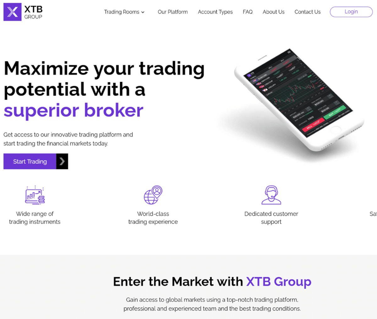 Página web de XTB Group