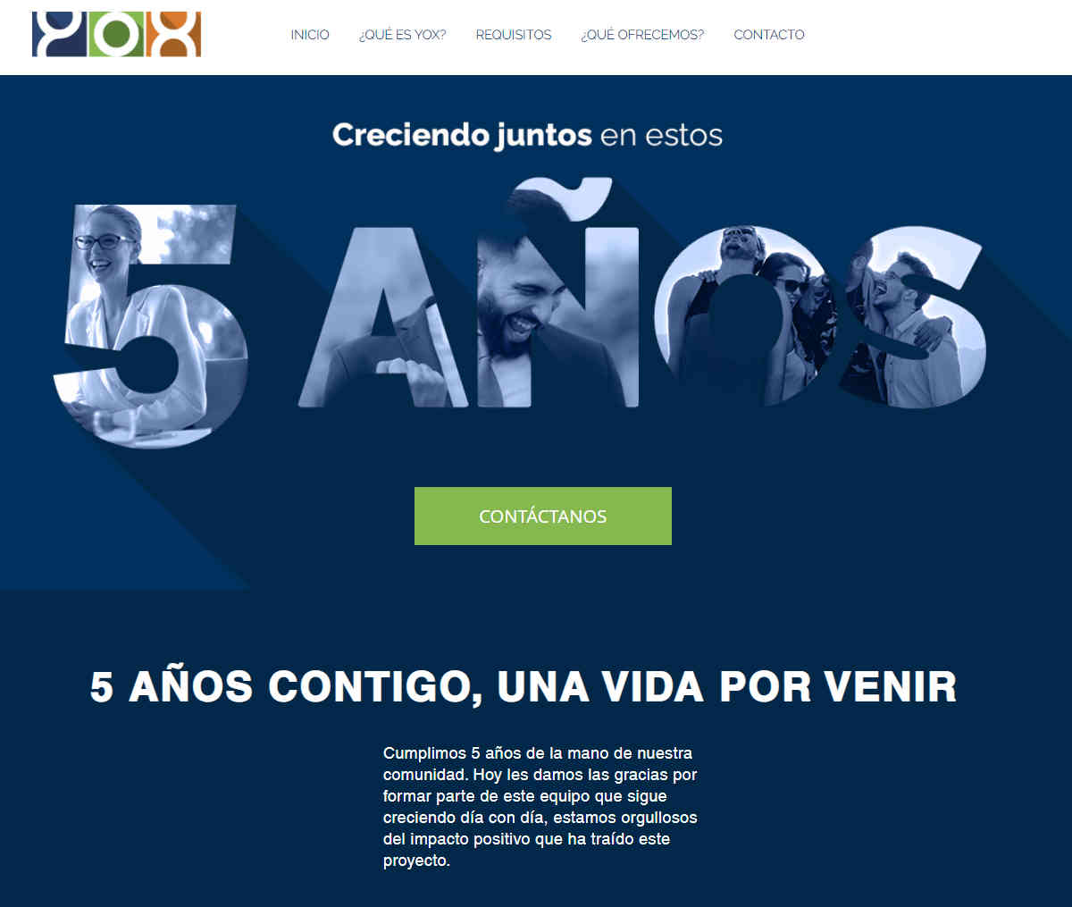 Página web de Yox