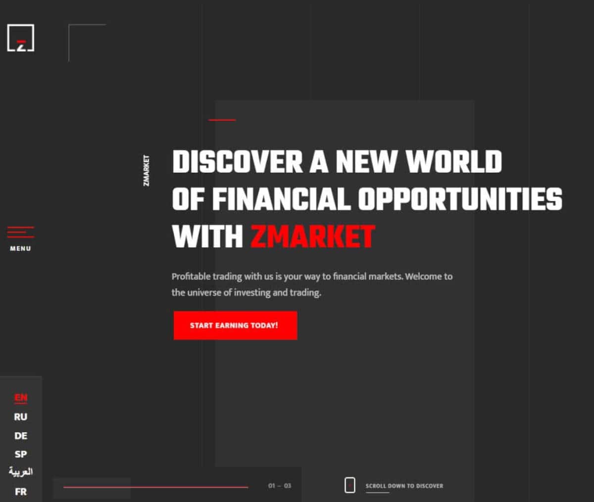 Página web de ZMarkets