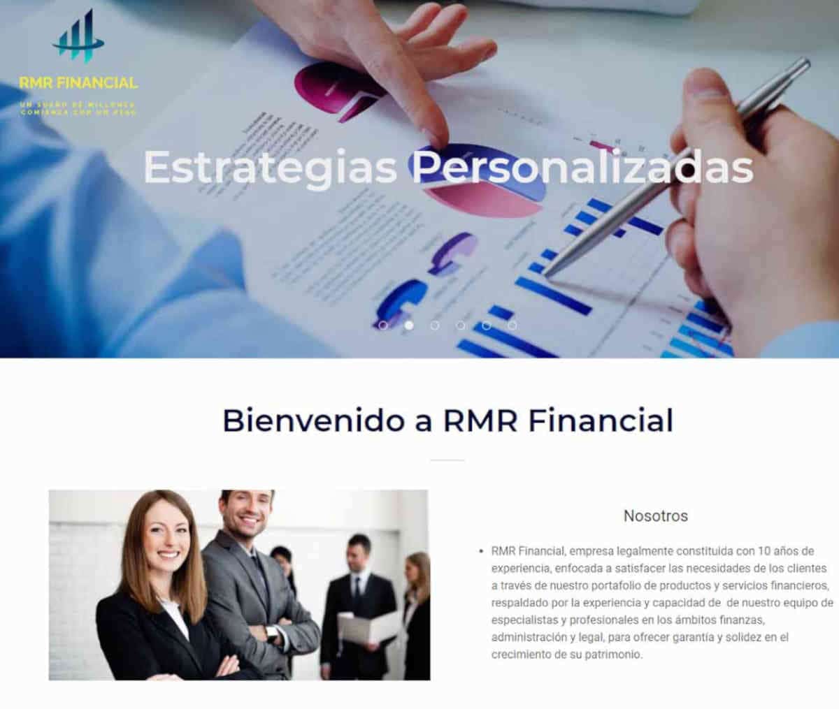 Página web de RMR Financial