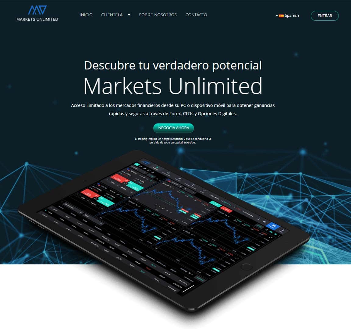 Página web de Markets Unlimited